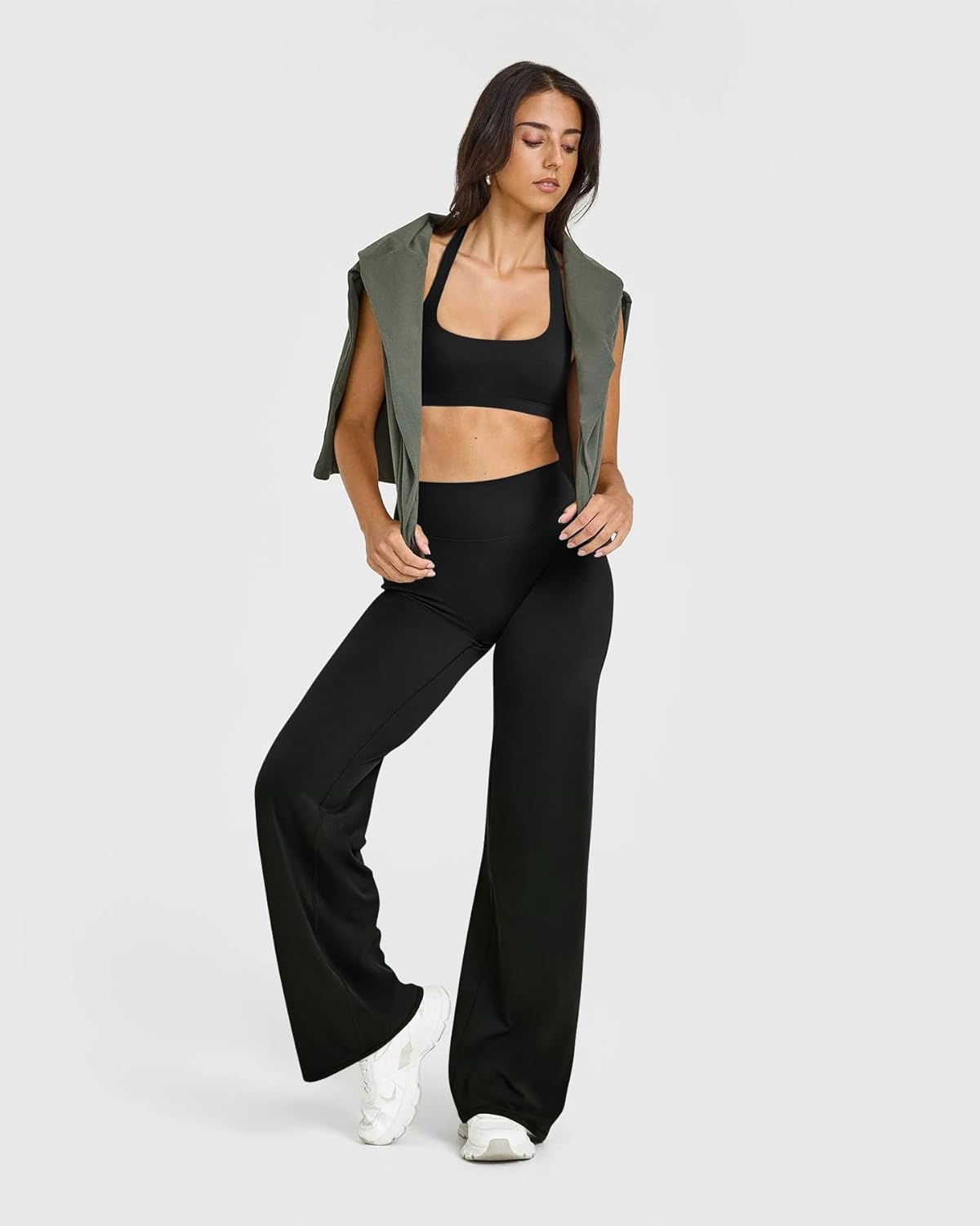 Yoga Pants Women High Waist Stretch Casual Soft Straight Leg Bottoms