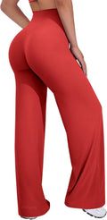 FLIRTY Straight Leggings Bottoms Wide Leg Pants for Women , High Waist Stretch Casual Sweatpants