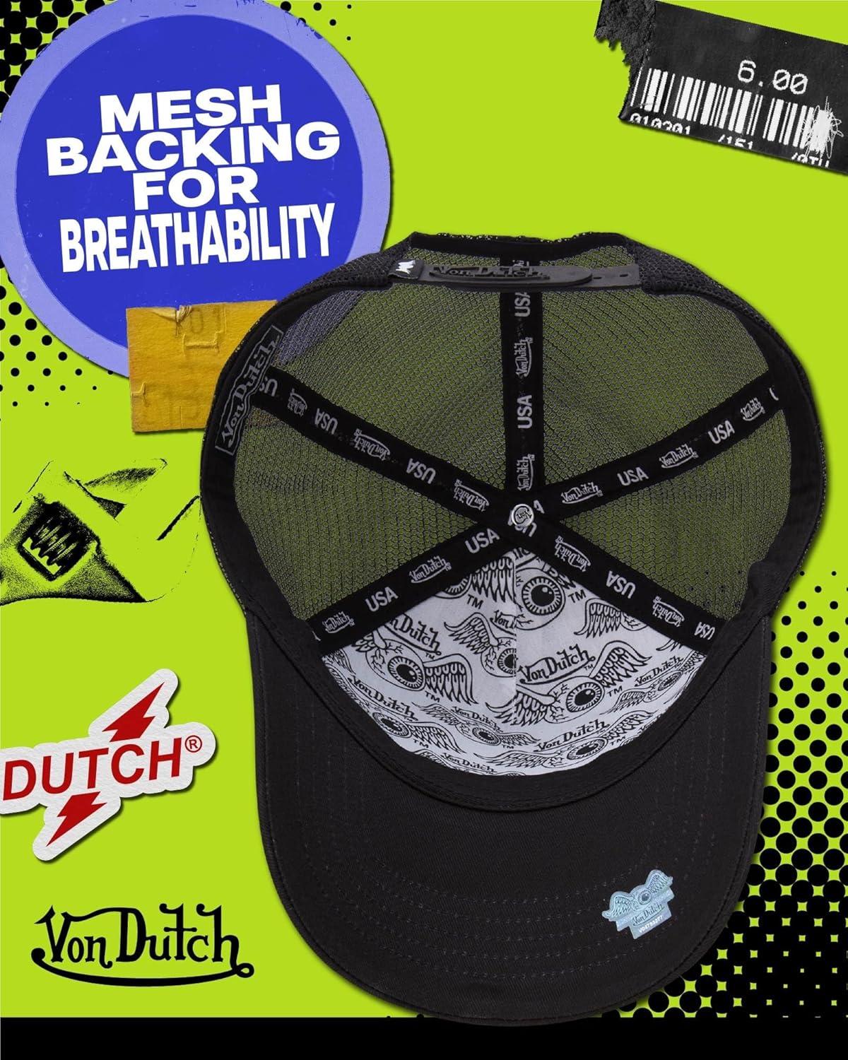 VON DUTCH SNAPBACK BASEBALL CAP