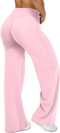 Wide Leg Yoga Pants Bottoms Straight Leg Leggings for Women High Waist Stretch Booty Casual Gym Workout Sweatpants